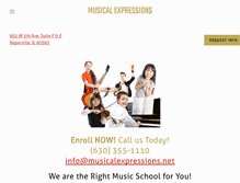 Tablet Screenshot of musicalexpressions.net