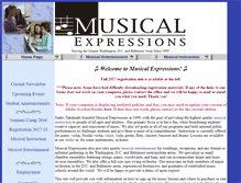 Tablet Screenshot of musicalexpressions.com